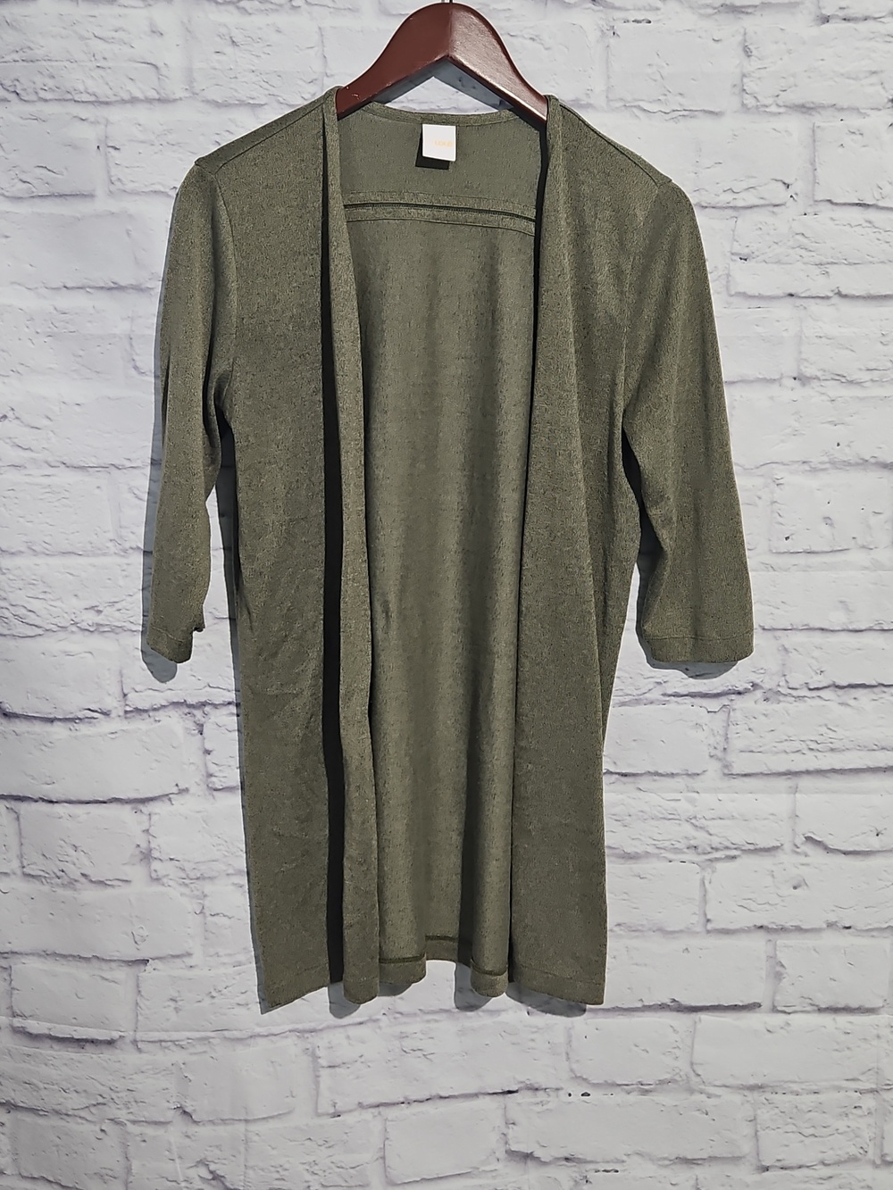 Lole Olive Green Open-Front Lightweight Cardigan